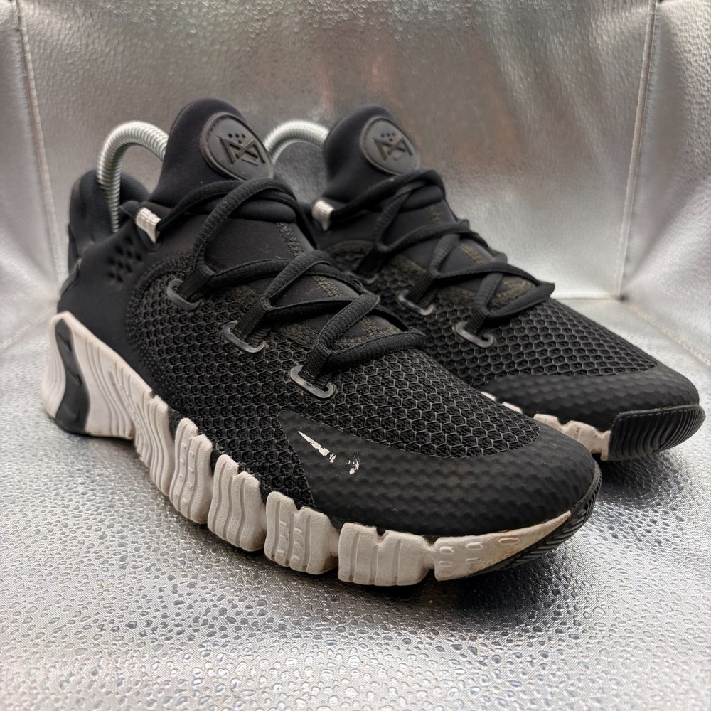 Size 7.5 Nike Free Metcon 4 Black White Womens Lace-Up Running Shoes CZ0596-010‎